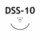 Fir de sutura SERASYNTH, Polidioxanona, resorbabil, monofilament, violet, DSS-10mm, USP 6/0, 1x45cm, ac rotund 3/8, taiere inversa, subtire, set 24buc 