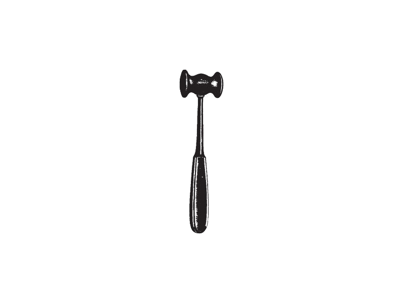 Ciocan din lemn COLLIN, 220g, D30mm, L20cm 