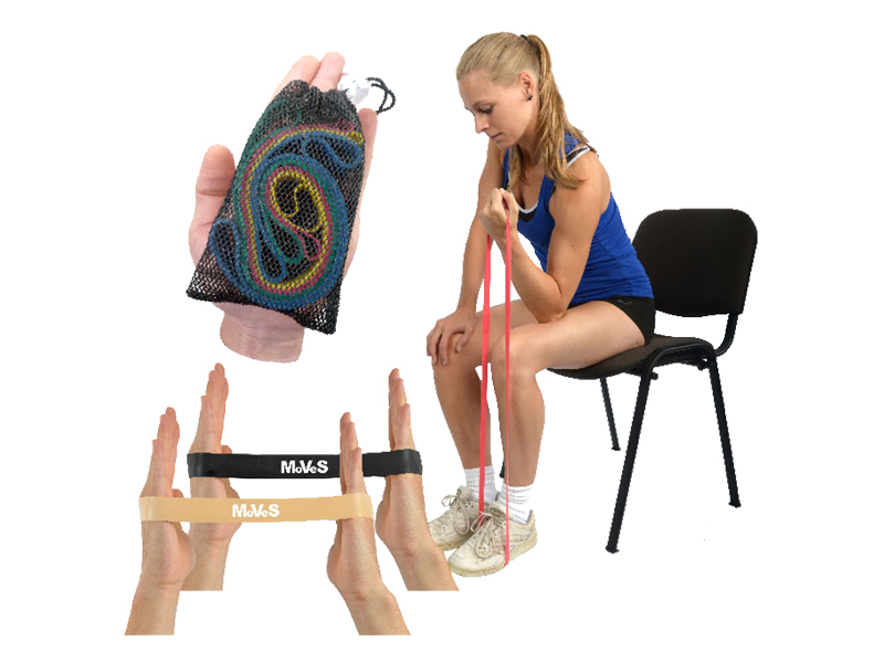 Benzi elastice circulare MOVES LOOP, set 4buc 