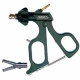 Pensa de prehensiune, actiune dubla, atraumatica, maner ergonomic uni cu clichet, maneta on/off, cu HF, pivotant, demontabil, 2x4 dinti, falci 13mm, D5mm,  L330mm