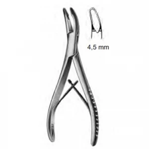 Rongeur pentru os LUER, curb, L15cm,  varf 4.5mm