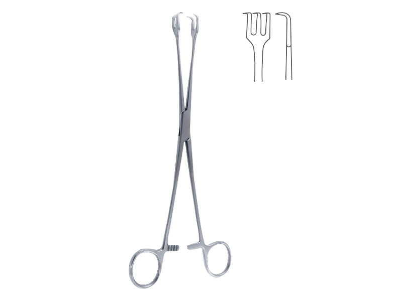 Pensa col uterin SCHROEDER, 3x3 dinti, L27cm 