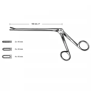Cleste laminectomie SCHLESINGER, L15cm,  varf 2x10mm