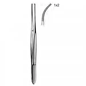 Pensa chirurgicala CUSHING, 1x2 dinti, L17cm,  cu TC, dreapta
