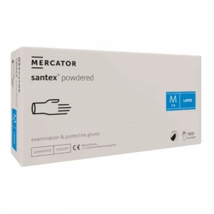 Manusi examinare, latex, marimea M, unica utilizare, set 100buc 