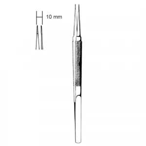 Pensa microchirurgie GOMEL, varf 0.8mm, deschidere 10mm, L16cm 