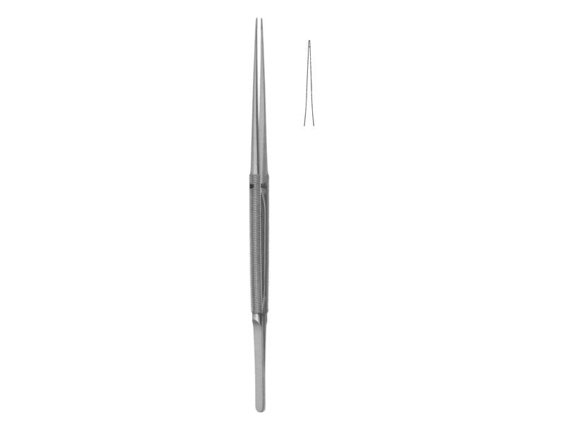 Pensa microchirurgie,  cu diamant, dreapta, varf 0.8mm, L18cm