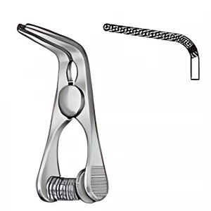 Clema bulldog GLOVER, unghiulara 90grd, atraumatica, L57mm 