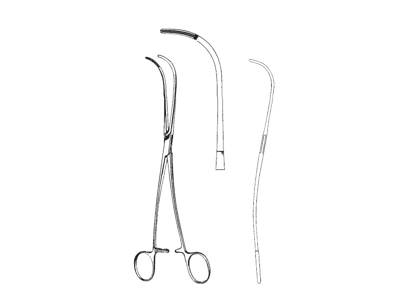 Clema ligaturi DE BAKEY, falci 94mm, L24cm 