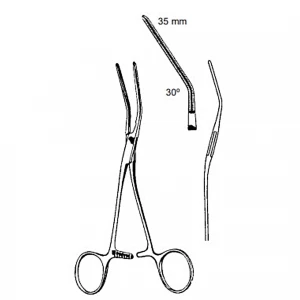Clema vasculara multifunctionala COOLEY,  unghiulara 30grd, L17cm