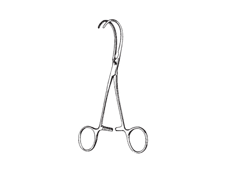 Clema anastomoza DE BAKEY, curba, varf 40mm, L17cm 
