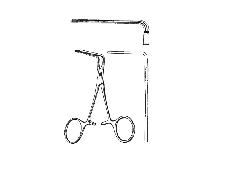 Clema vasculara DE BAKEY, uz pediatric, unghiulara 90grd, L10cm 