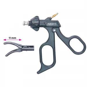 Pensa de prehensiune KELLY, actiune dubla, curba, maner ergonomic uni fara clichet, cu HF, pivotant, demontabil, falci 11mm, D5mm,  L360mm