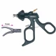 Pensa de prehensiune KELLY, actiune dubla, curba, maner ergonomic uni cu clichet, buton on/off, cu HF, pivotant, demontabil, falci 11mm, D5mm,  L360mm