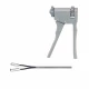 Pensa bipolara HIRSCH, fenestrata, maner standard din plastic, falci 17.5mm, D5mm,  L340mm