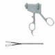 Pensa bipolara HIRSCH, fenestrata, maner tip inel din plastic, falci 17.5mm, D5mm,  L340mm