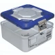Container sterilizare 1/2 BIO-BARRIER, capac perforat, baza perforata,  albastru, 285x280x135mm