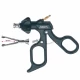 Pensa de prehensiune BABCOCK, actiune dubla, dinti transversali, maner ergonomic uni cu clichet, buton on/off, cu HF, pivotant, demontabil, falci 29mm, D10mm,  L330mm
