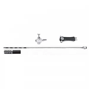 Set aspirare-irigare, maner tip pistol cu valva cu 2 directii, conector LL, tub olives cu 4 gauri, D5mm, L340mm 