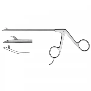 Pensa artroscopie tip HOOK PUNCH, maner fara arc, varf 5x1.6, D3.4mm, L130mm  curba 15grd in sus