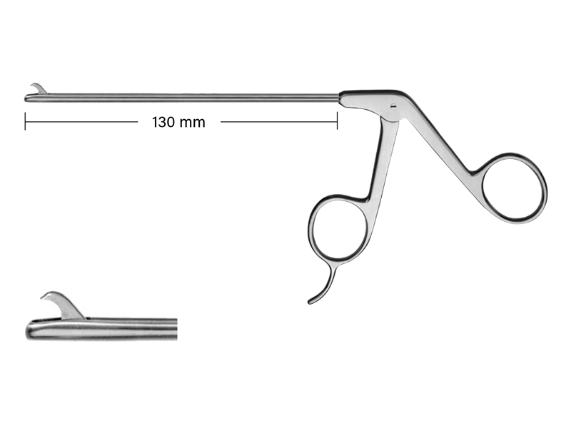 Punch artroscopie, drept, varf bont, maner cu suport degete fara arc, D3.4mm, L130mm 