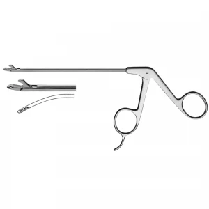 Pensa artroscopica tip HOOK PUNCH, maner cu suport degete, varf 5x1.6, D3.4mm, L130mm  curba 30grd la stanga