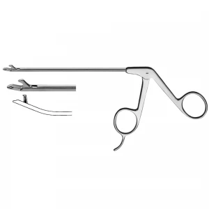 Pensa artroscopica tip HOOK PUNCH, maner cu suport degete, varf 5x1.6, D3.4mm, L130mm  curba 15grd in sus