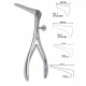 Specul nazal COTTLE, cu surub, L14cm,  varf 90mm (Fig 4)