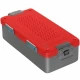 Container sterilizare MINI, capac perforat, baza perforata,  rosu,  300x140x100mm