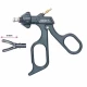 Pensa disectie, actiune dubla, ovala, fenestrata, maner ergonomic uni fara clichet, cu HF, pivotant, demontabil, falci 15mm, D5mm, L330mm 