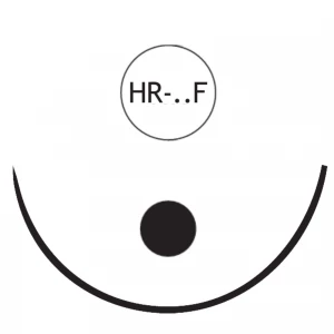 Ac chirurgical HR-F, steril, rotund 1/2, corp circular, foarte subtire  L37mm, set 12buc
