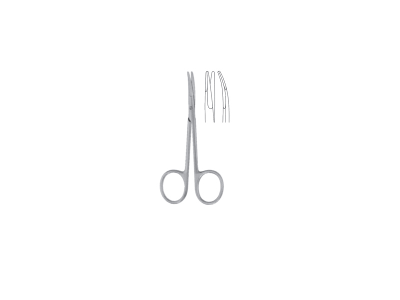 Foarfeca blefaroplastie KAYE, zimtata, L11.5cm,  supercut, dreapta