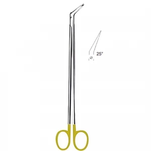 Foarfeca vasculara DE BAKEY (POTTS-SMITH), cu TC,  unghiulara 25grd, L19cm