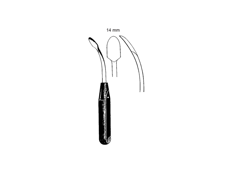 Raspel, curb, 14mm, L18.5cm 