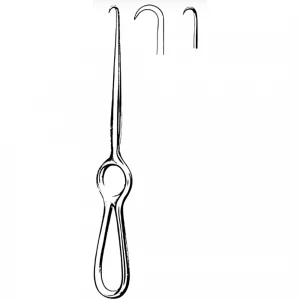 Retractor VOLKMANN, L21.5cm,  ascutit, 1 dinte
