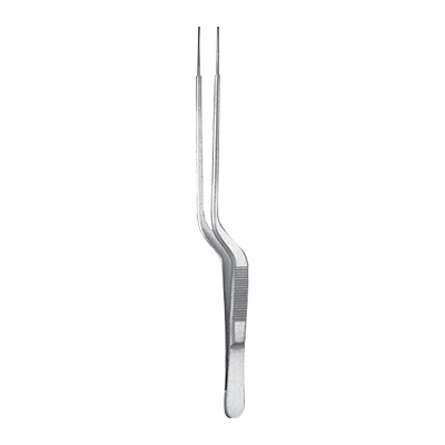 Pensa chirurgicala GERALD, forma de baioneta, 1x2 dinti, L17.5cm 