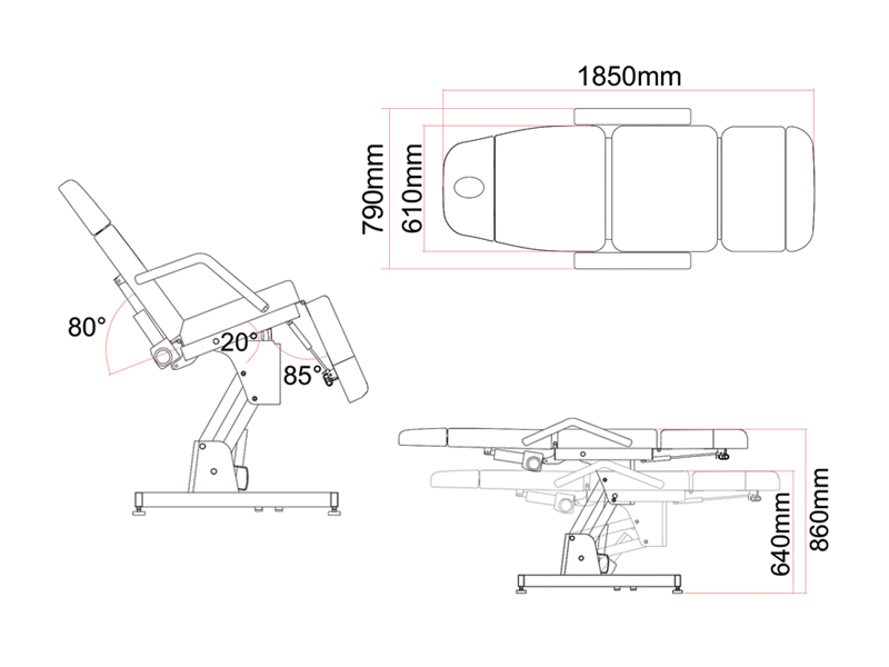 Scaun masaj AMIRA, electric, 2 motoare 