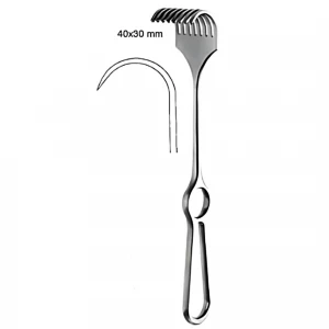 Retractor KOERTE, 40x30mm, L23.5cm,  bont