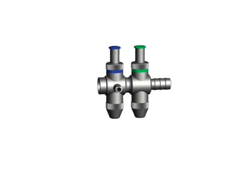 Set irigare-aspirare, maner cu doua valve de dimensiuni mari, tub cu 4x4 gauri, D5mm, L330mm 
