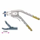 Portac, cu TC, curb dreapta, maner axial unghiular, cu clichet, cu HF, pivotant, demontabil, falci 13mm, D5mm, L360mm 