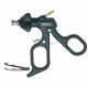 Pensa de prehensiune CROCE-OLMI, curba, atraumatica, fenestrata, maner ergonomic uni cu clichet, buton on/off, cu HF, pivotant, demontabil, falci 22mm, D5mm,  L330mm