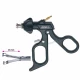 Clema BABKOCK, actiune dubla, dinti distali, maner ergonomic uni cu clichet, buton on/off, cu HF, pivotant, demontabil, falci 31mm, D5mm,  L330mm