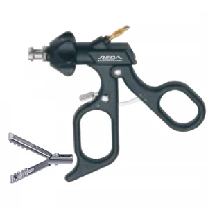 Pensa de prehensiune WAVE, actiune dubla, fenestrata, maner ergonmic uni cu clichet, buton on/off, cu HF, pivotant, demontabil, falci 20mm, D5mm,  L330mm