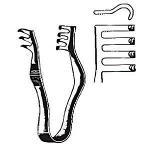 Retractor FINSEN, L7cm,  bont