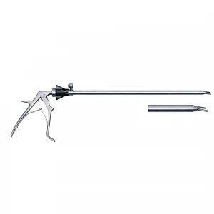 Clip aplicator pentru cleme de titan ETHICON, dimensiuni mari, canal clatire LL, D10mm, L330mm 