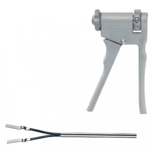 Pensa bipolara, atraumatica, maner standard din plastic, varf 3mm, D5mm, L340mm 