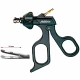Pensa de prehensiune CROCE-OLMI, curba, atraumatica, fenestrata, maner ergonomic uni fara clichet, cu HF, pivotant, demontabil, falci 22mm, D5mm,  L360mm