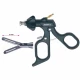 Pensa de prehensiune DORSEY, actiune dubla, maner ergonomic uni cu clichet, buton on/off, cu HF, pivotant, demontabil, falci 27mm, D10mm, L450mm 