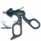 Portac, cu TC, drept, maner ergonomic uni cu clichet, buton on/off, cu HF, pivotant, demontabil, falci 15mm, D5mm,  L330mm