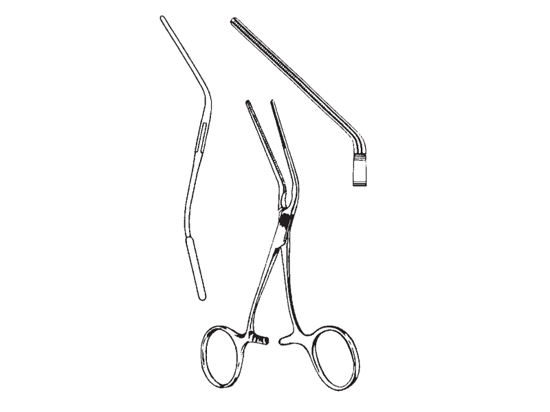Clema vasculara pediatrica DE BAKEY, unghiulara 45grd, L13cm 